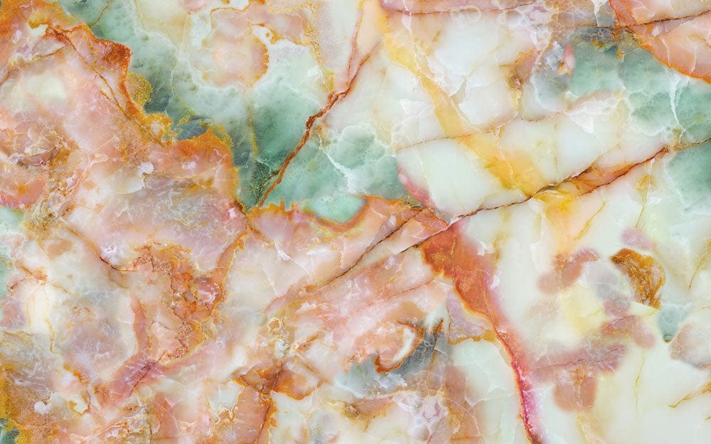 Colourful Marble Effect Wallpaper: Elegant Abstract Stone Pattern for Interiors