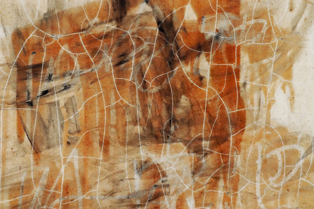Rustic Abstract Earth Tones Cracked Texture Mural Wallpaper Art Design