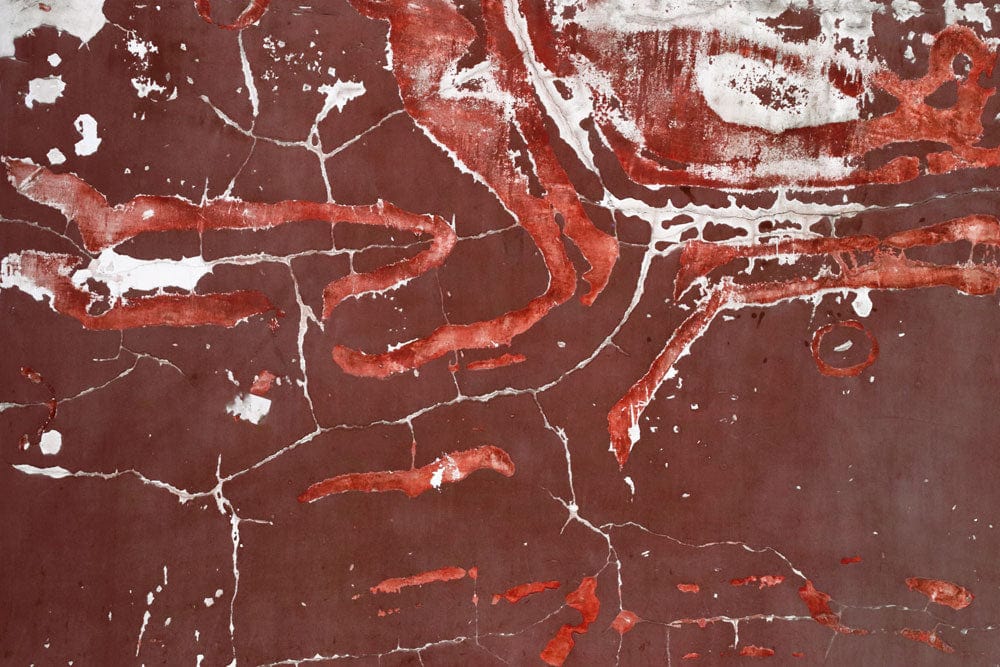 Cracked Red Paint Wallpaper Mural