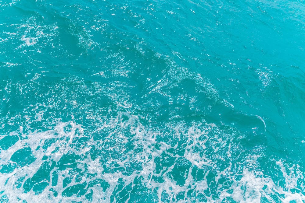 Turquoise Ocean Waves Mural Wallpaper - Coastal Serenity Home Décor Design