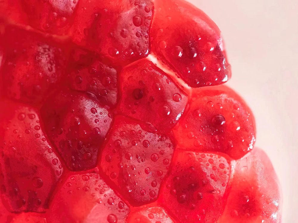 Vibrant Pomegranate Red Textured Wallpaper - Modern Fruity Design Decor
