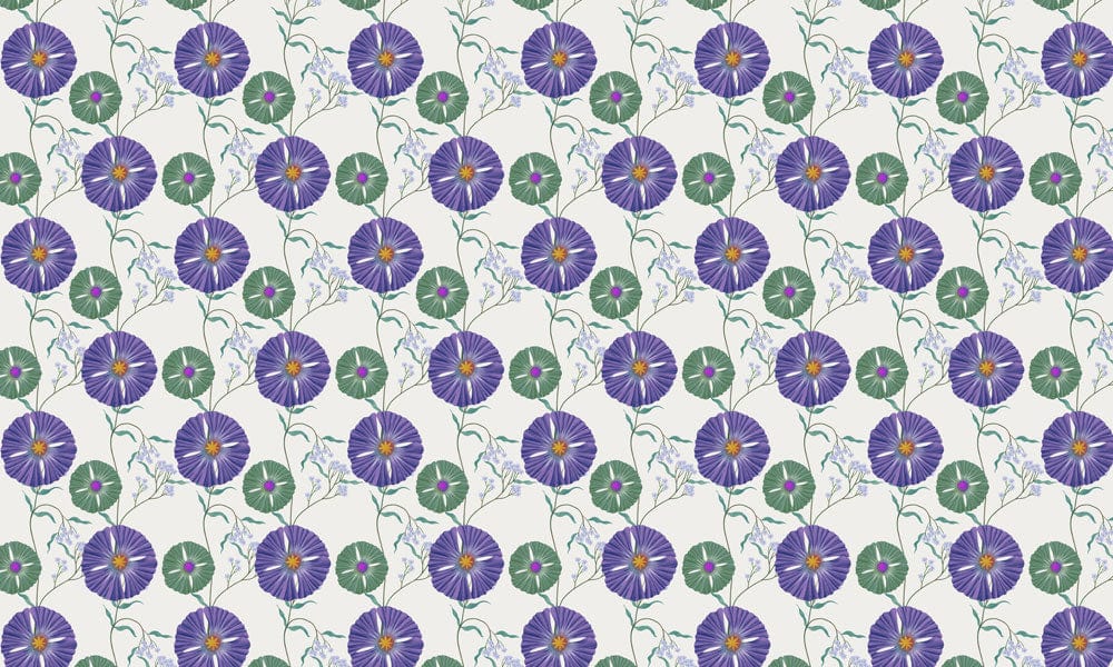 Dense Circle Flowers Wallpaper Mural