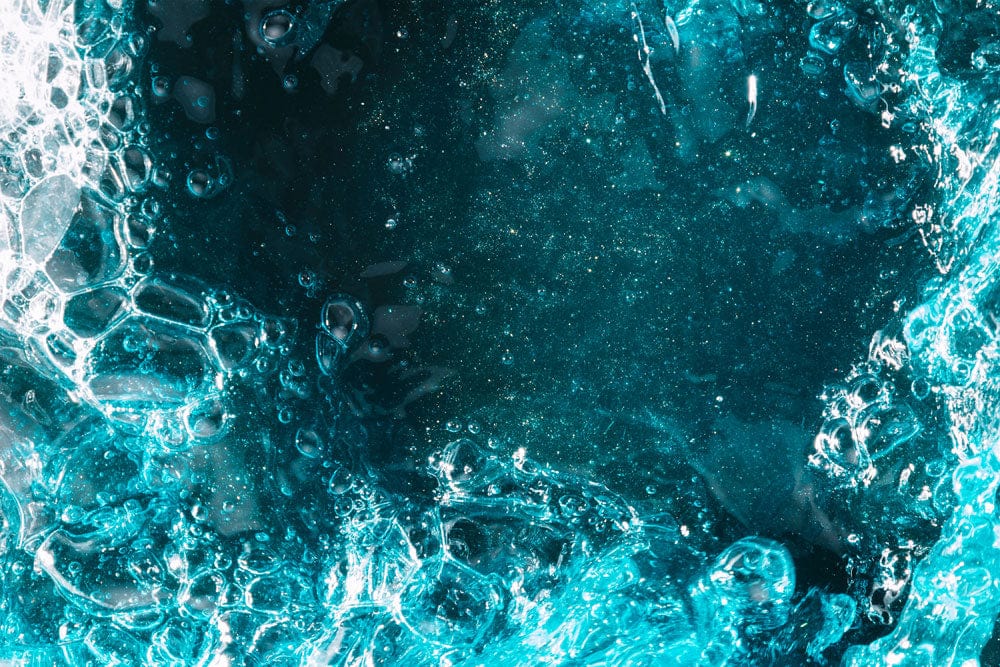Oceanic Teal Abstract Bubbles Water-Inspired Mural Wallpaper Living Room Accent
