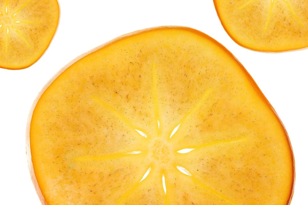 Golden Persimmon Slice Pattern Wallpaper - Bright, Fresh Citrus Decor Delight