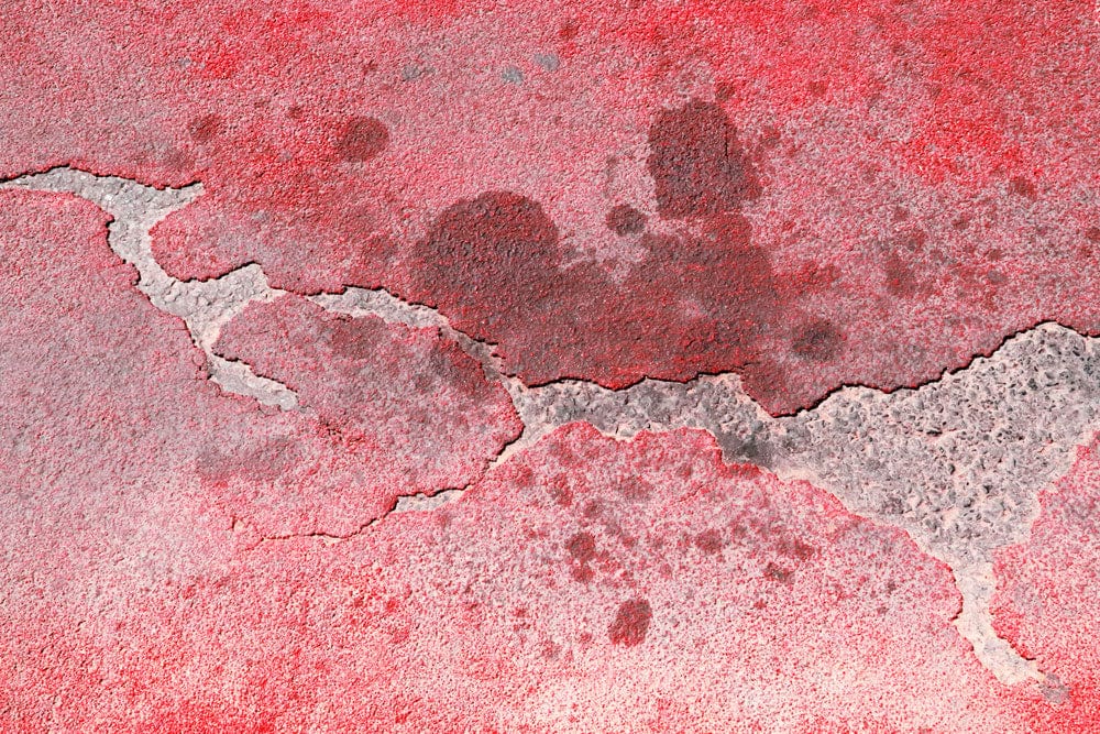 Crimson Textured Concrete Effect Mural Wallpaper with Rustic Charm Design