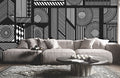 Straight Mechanical Lines Wallpaper Mural