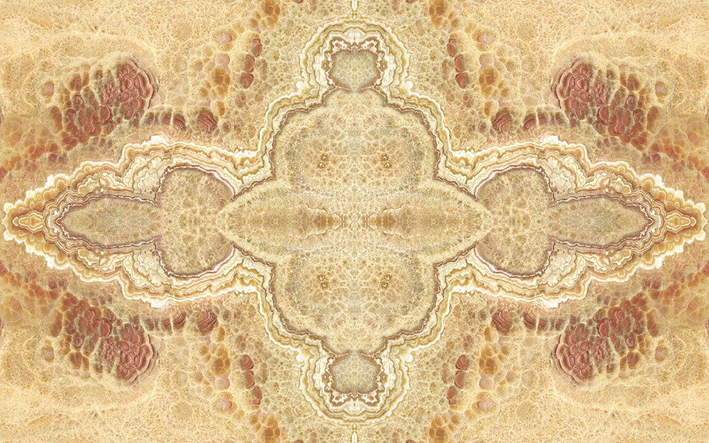 Vintage Beige and Brown Textured Marble Effect Pattern Wallpaper