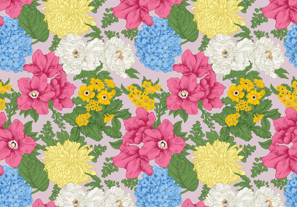 Vibrant Floral Bliss Colourful Botanical Pattern Wallpaper for Stylish Interiors
