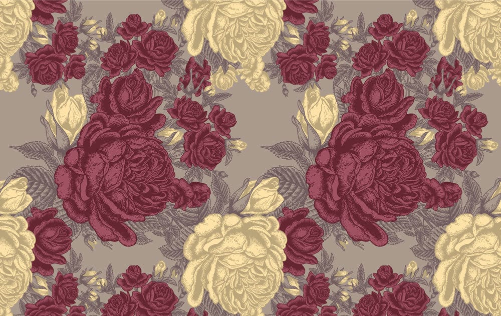 Vintage Large Peonies Wallpaper Mural