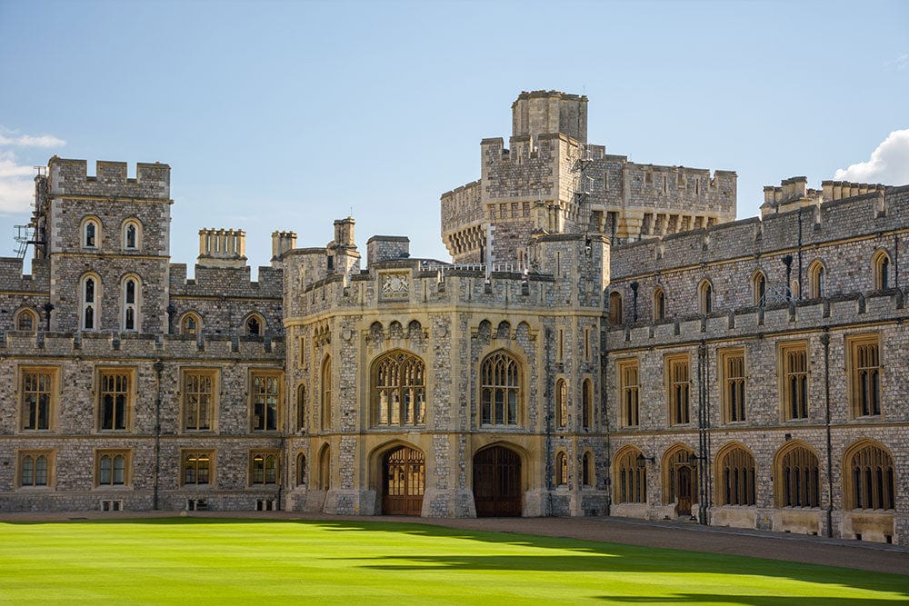 Regal Stone Castle Landscape British Heritage Mural Wallpaper Design