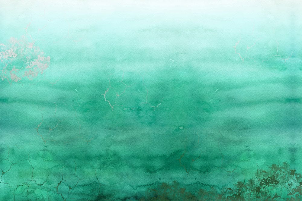 Aqua Green Watercolour Gradient Mural Wallpaper for Modern Home Décor