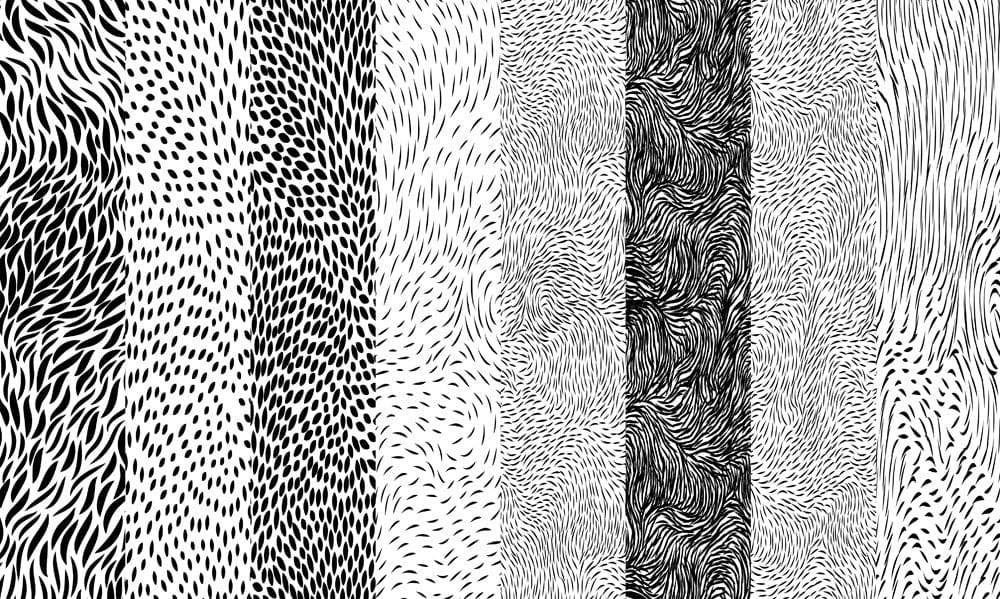 Monochrome Abstract Patterned Wallpaper - Black and White Modern Design
