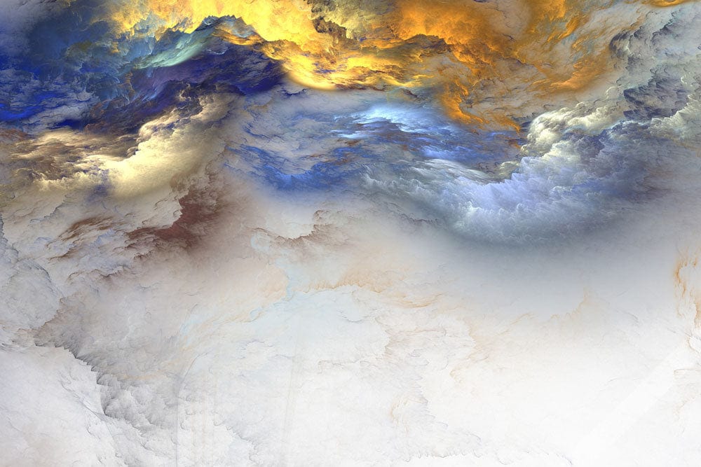 Colorful Painting Clouds Wallpaper Mural