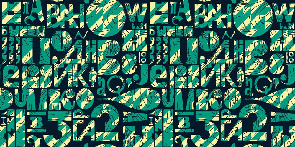 Letter Shadow Wallpaper Mural