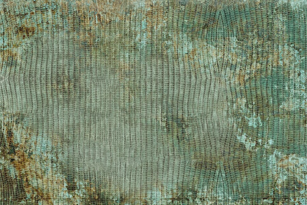 Elegant Rustic Teal and Brown Textured Pattern Wallpaper for Sophisticated Interiors