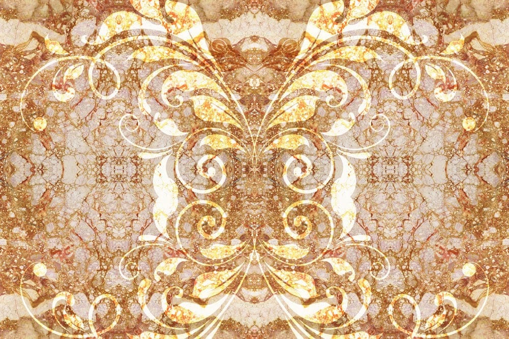 Elegant Gold and White Marble Pattern Mural Wallpaper Décor