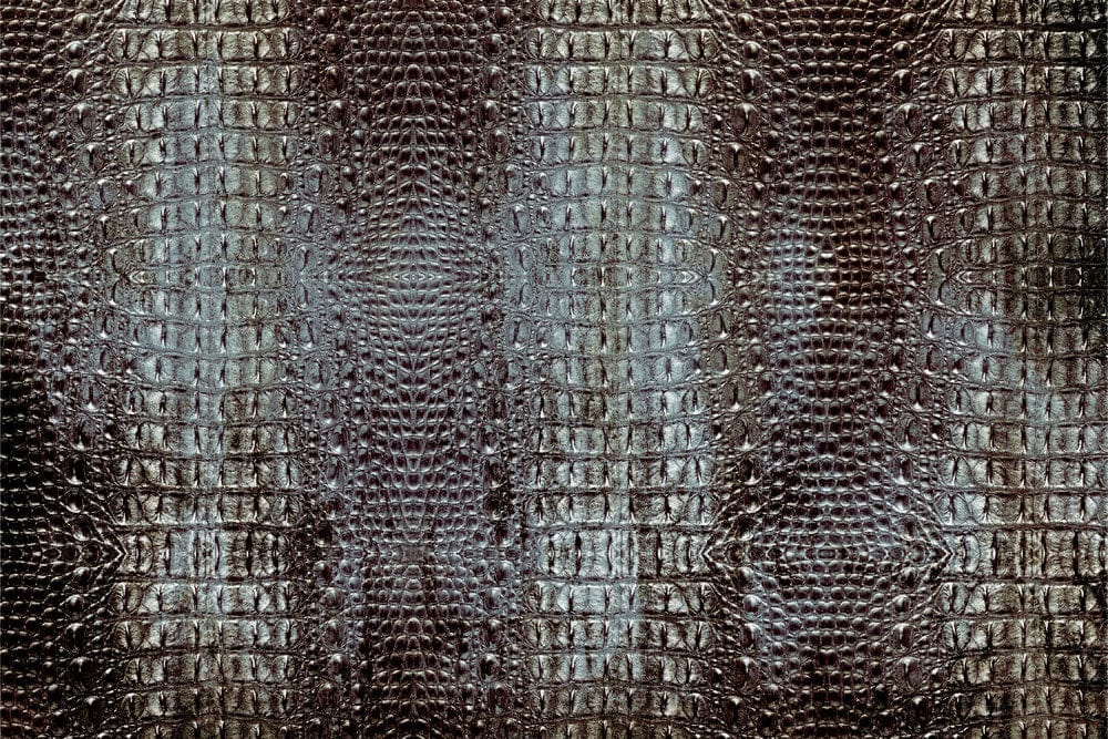 Luxurious Brown Textured Crocodile Skin Pattern Wallpaper for Stylish Interiors