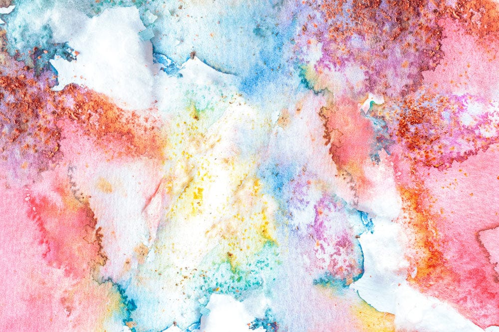Radiant Watercolour Pastel Abstract Feature Wall Mural in Vivid Colours