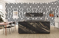 Black & White Modern Bauhaus Geometric Wallpaper