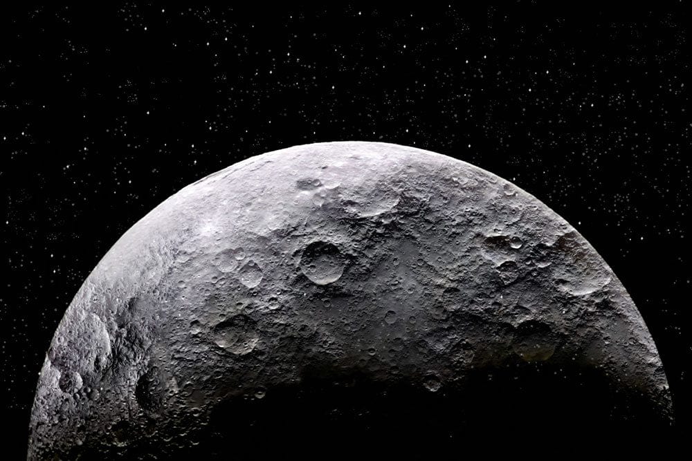 Mystical Lunar Space Adventure Mural Wallpaper in Monochrome Black and White