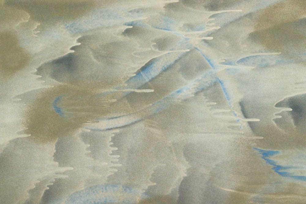 Elegant Watercolour Blue Grey Abstract Mural Wallpaper for Tranquil Spaces