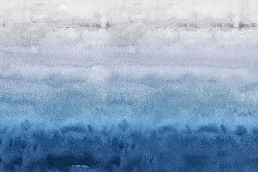 Blue Ombre Watercolour Gradient Mural Wallpaper for Calm Interiors