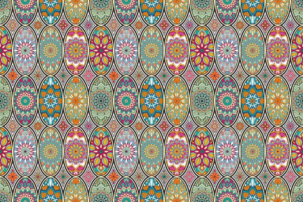 Elliptical Pattern Wallpaper Mural
