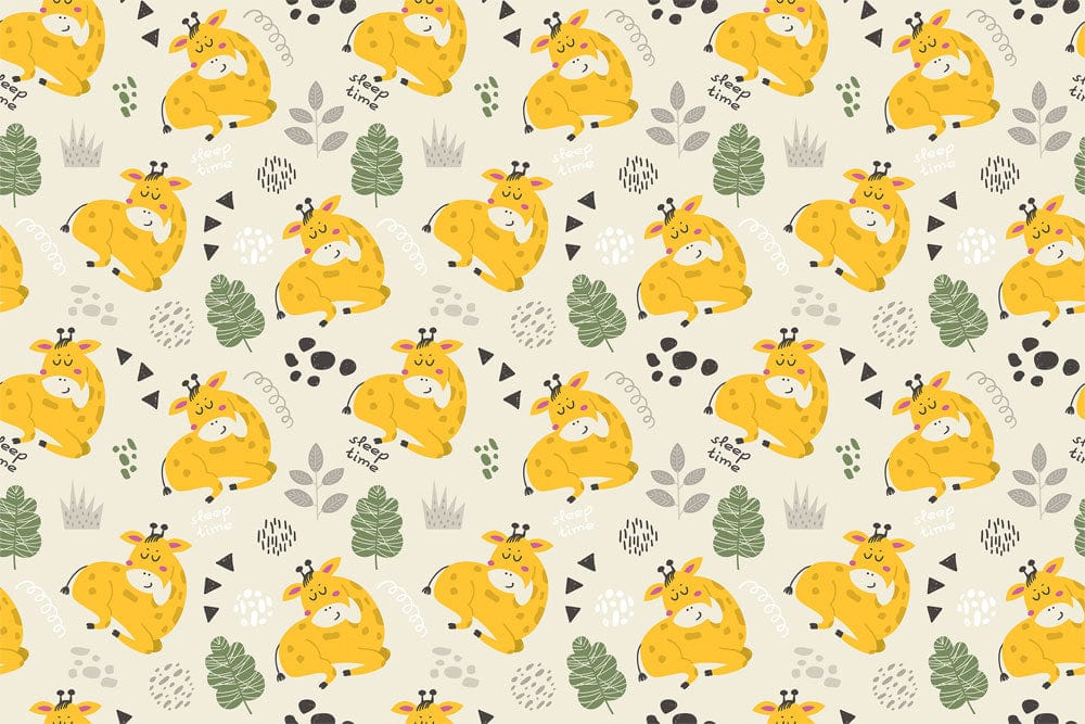 Sleepy Giraffe Wallpaper Mural