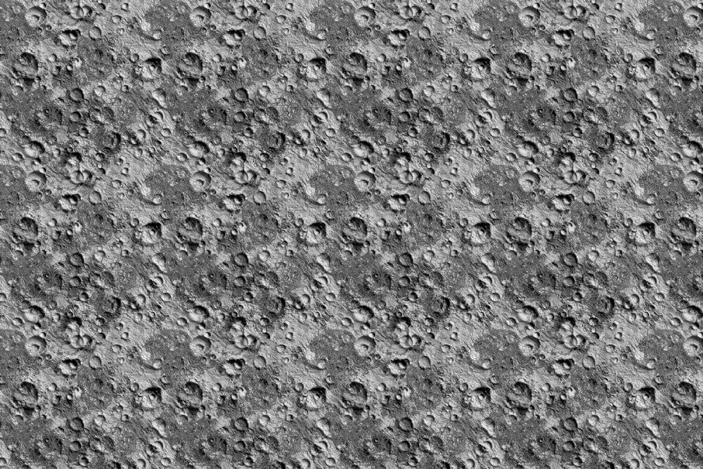 Lunar Surface Grey Textured Wallpaper - Modern Cosmic Crater Design Décor