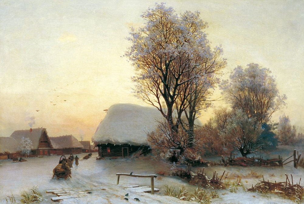 Winter Evening Wallpaper Mural