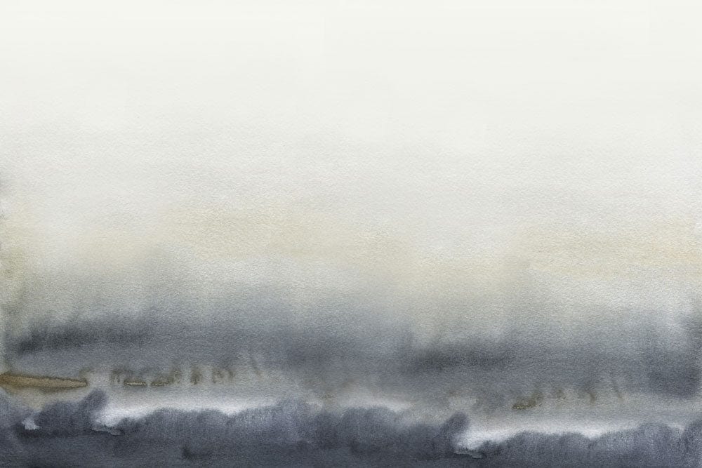 Misty Grey Ombre Watercolour Mural Wallpaper - Elegant Contemporary Wall Decor