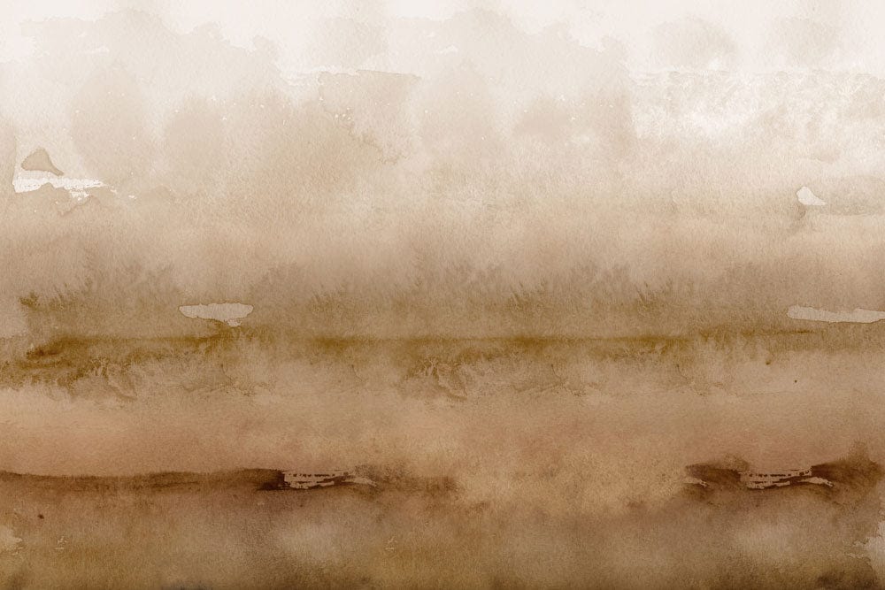 Earthy Brown Watercolour Gradient Mural Wallpaper - Modern Artistic Design