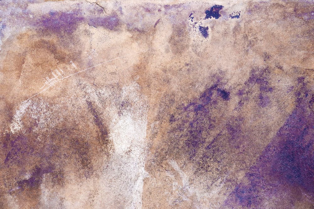 Abstract Purple and Brown Rustic Textured Mural Wallpaper Design