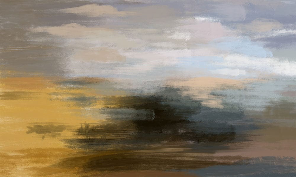 Abstract Earth Tone Sky Mural Wallpaper - Contemporary British Interior Design
