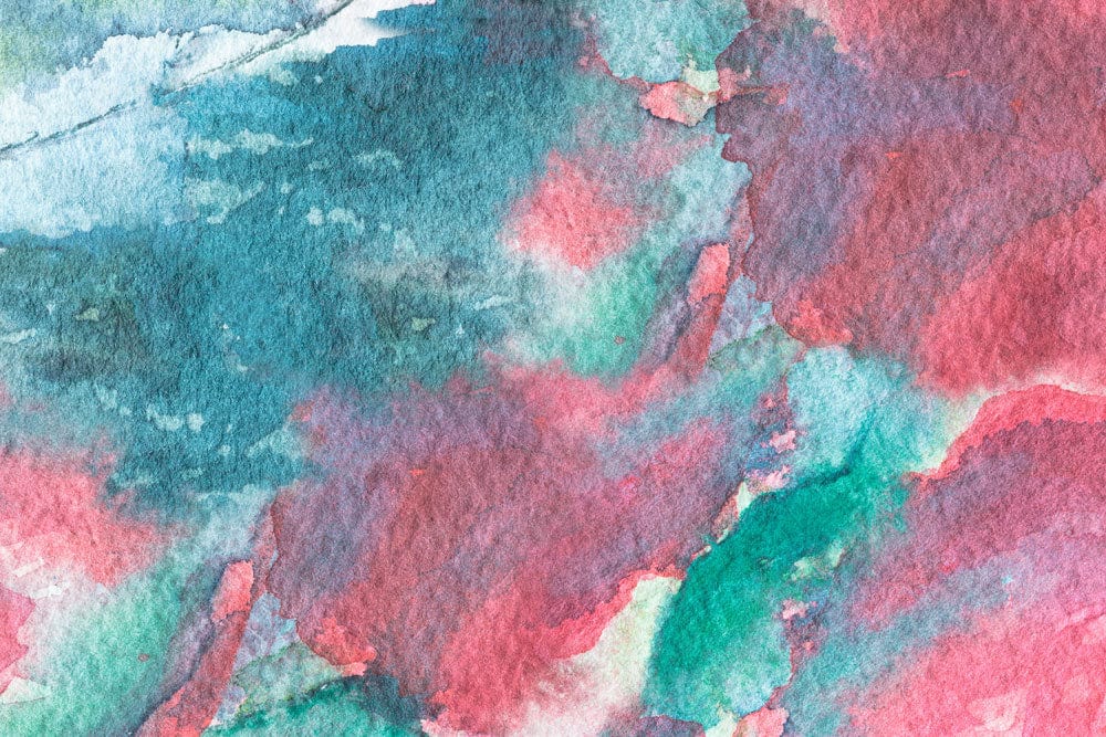 Abstract Watercolour Wallpaper - Vibrant Red and Green Artistic Design