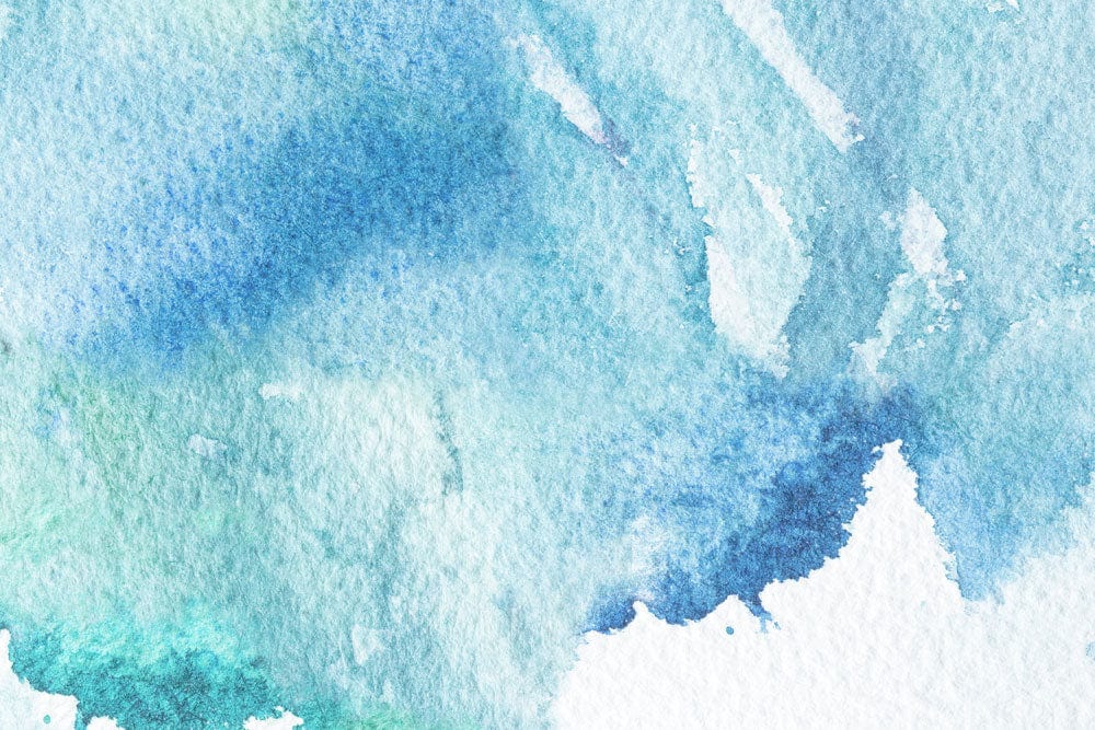 Blue Watercolour Abstract Mural Wallpaper - Stylish Modern Oceanic Design