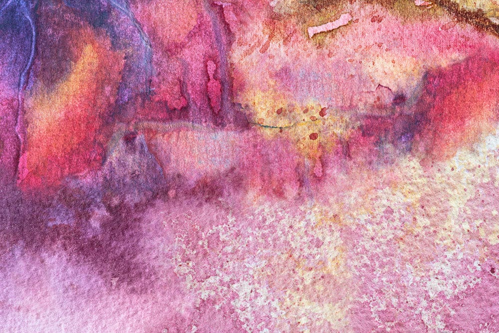 Abstract Watercolour Dreamscape Wallpaper in Rich Sunset Tones - Artistic Style