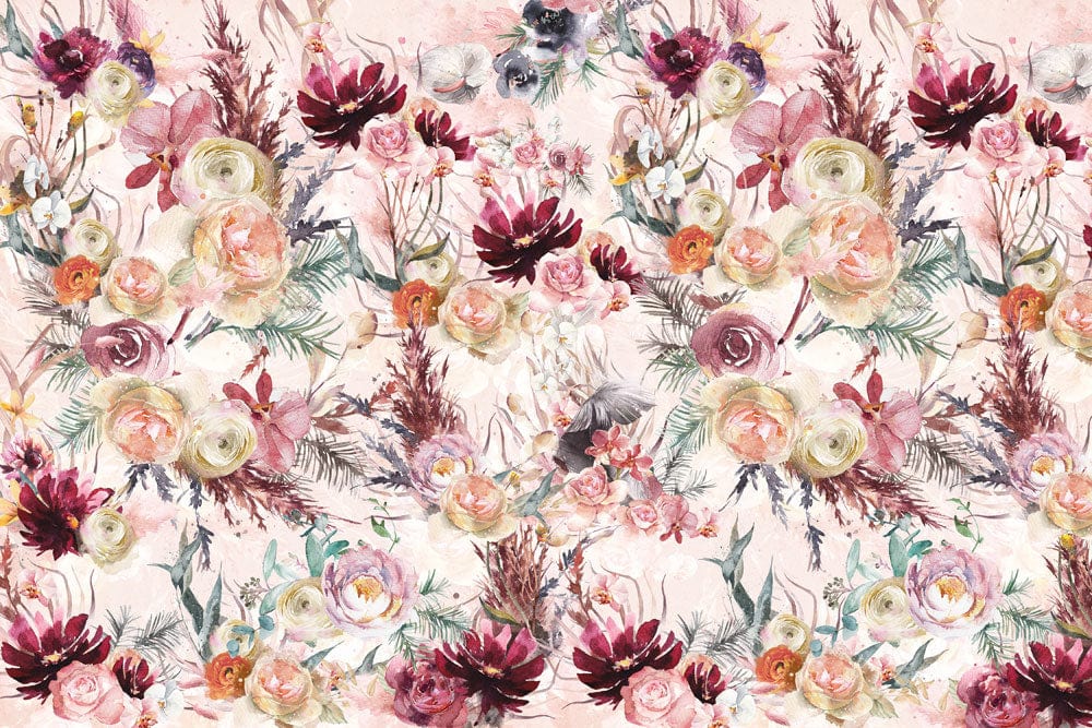 Floral Symphony: Watercolour Pastel Bloom Wallpaper for Elegant Interiors