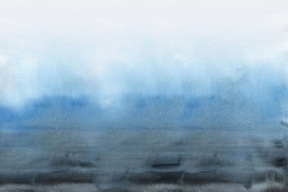 Tranquil Blue Watercolour Gradient Mural Wallpaper for Modern Interiors