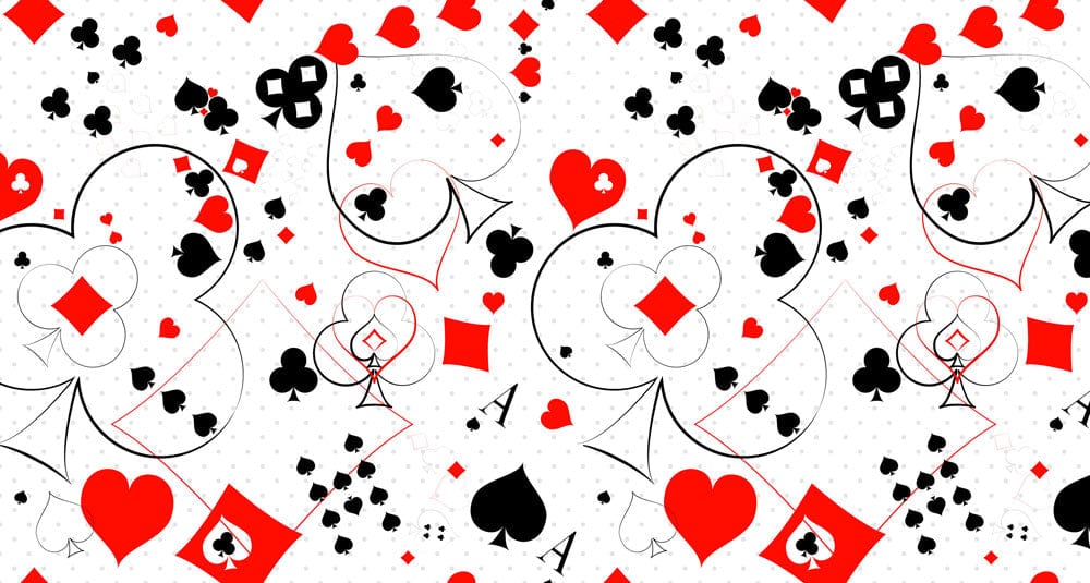 Hearts Poker Wallpaper Mural