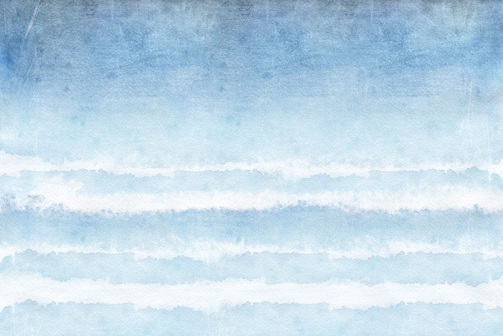 Tranquil Blue Watercolour Ombre Wall Mural for Serene Spaces