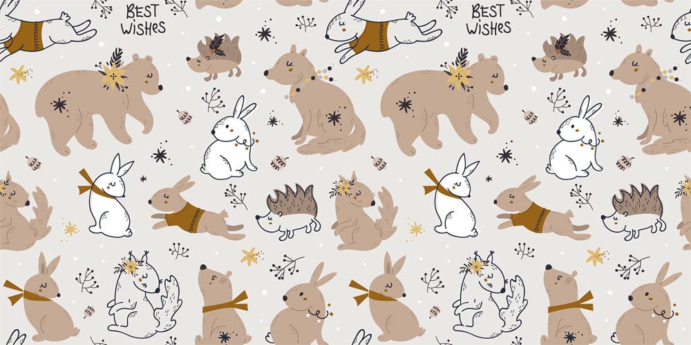 Rabbit Friends Wallpaper Mural