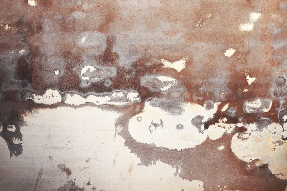 Vintage Aged Earthy Abstract Mural Wallpaper in Brown and Cream Tones