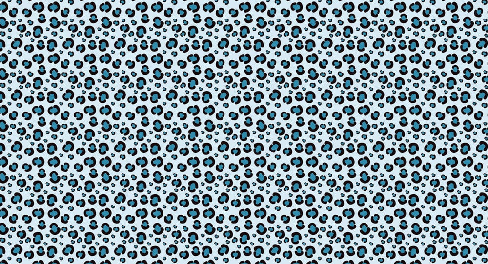 Bold Turquoise Leopard Print Wallpaper - Chic Animal Pattern Decor