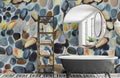 Abstract Watercolour Rocks Wallpaper Mural