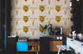 Bamboo Leaf Circles Wallpaper Mural