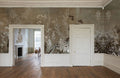 Brown Bushes Silhouette Wallpaper Mural