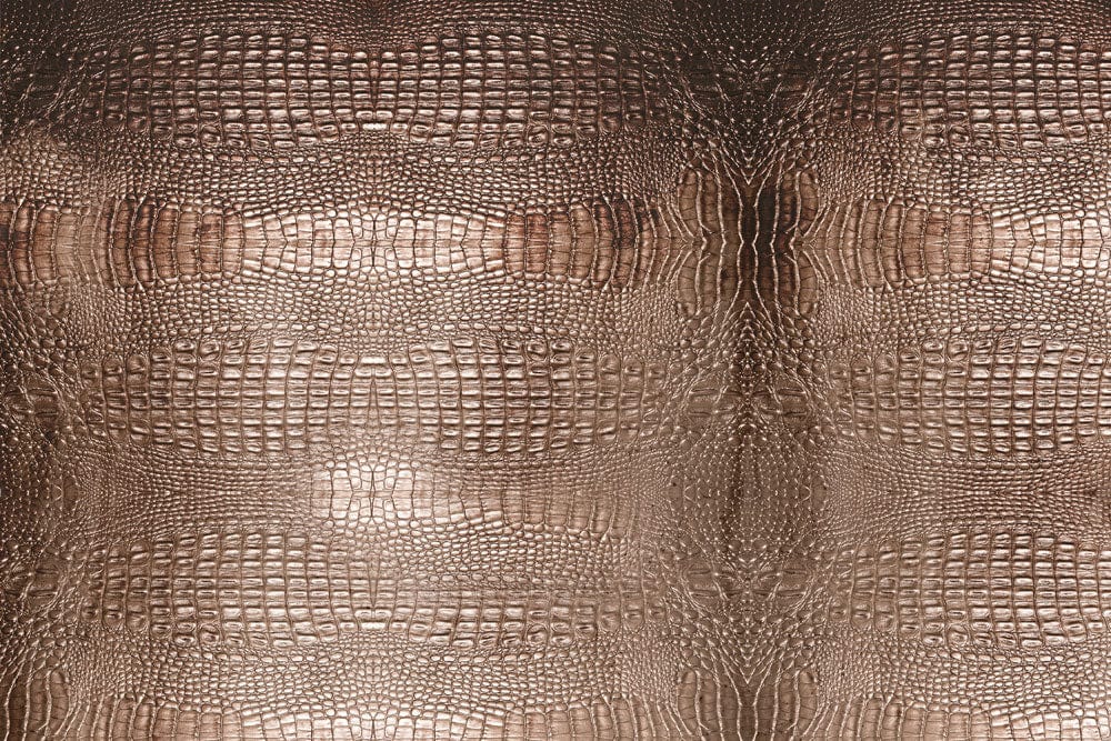Luxurious Bronze Textured Crocodile Pattern Wallpaper - Elegant Reptile Design Décor