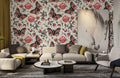 Butterflies with Pods Wallpaper Mural