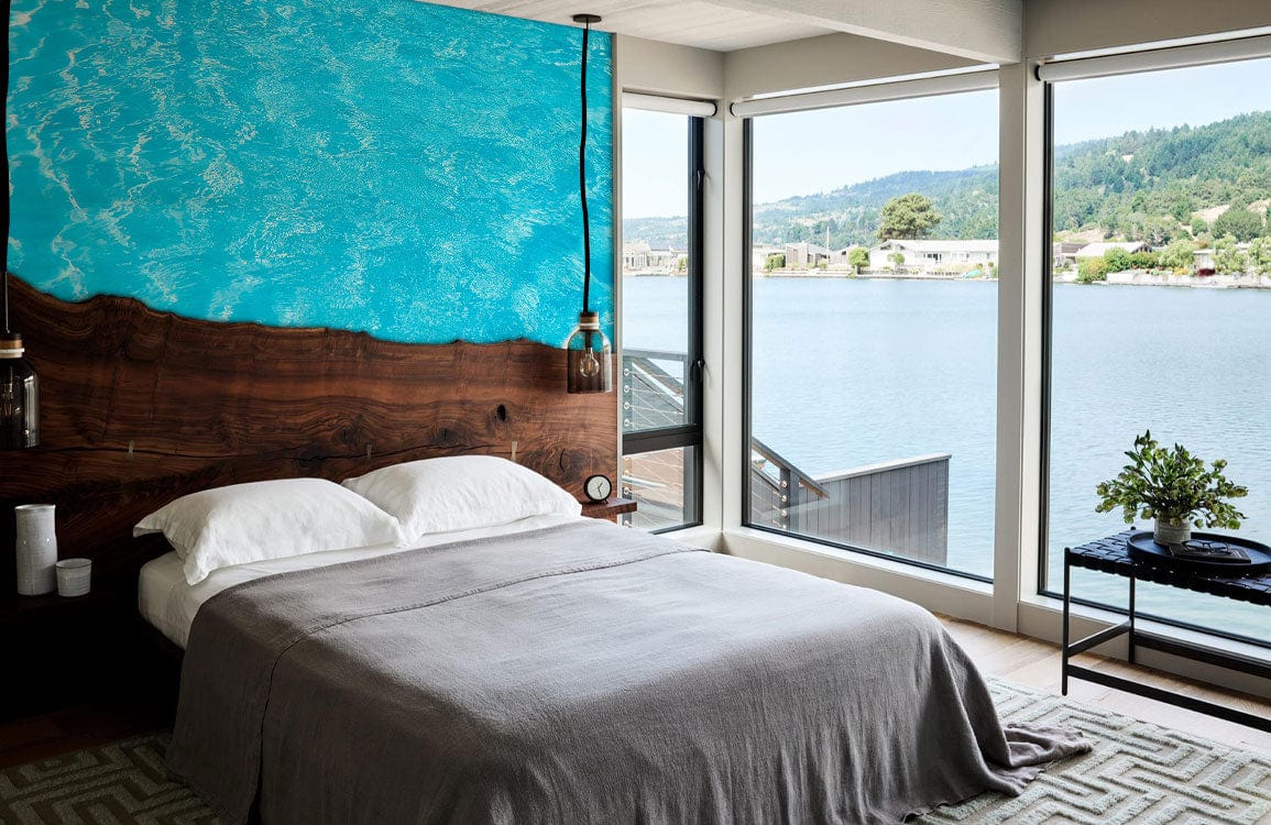 Clear Blue Pool Aesthetic Wall Mural | Ever Wallpaper UK